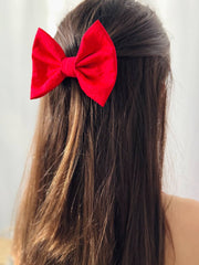 A Little Lacey Phoebe Red Girls Hair Bow