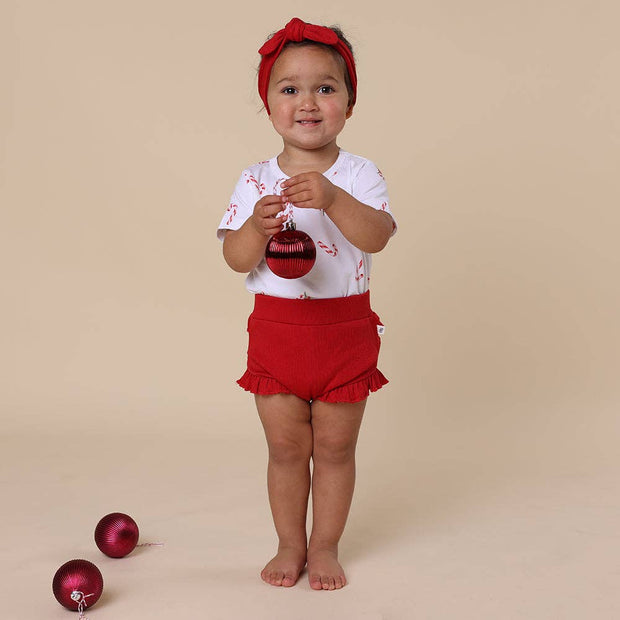 Snuggle Hunny Red Organic Bloomers