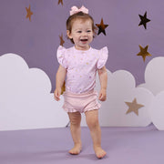Snuggle Hunny Twinkle Short Sleeve Organic Bodysuit with Frill