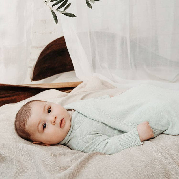 Jujo Baby Cable Edge Shwrap™ Blanket with sleeves- 7 Colour Options