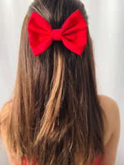 A Little Lacey Phoebe Red Girls Hair Bow