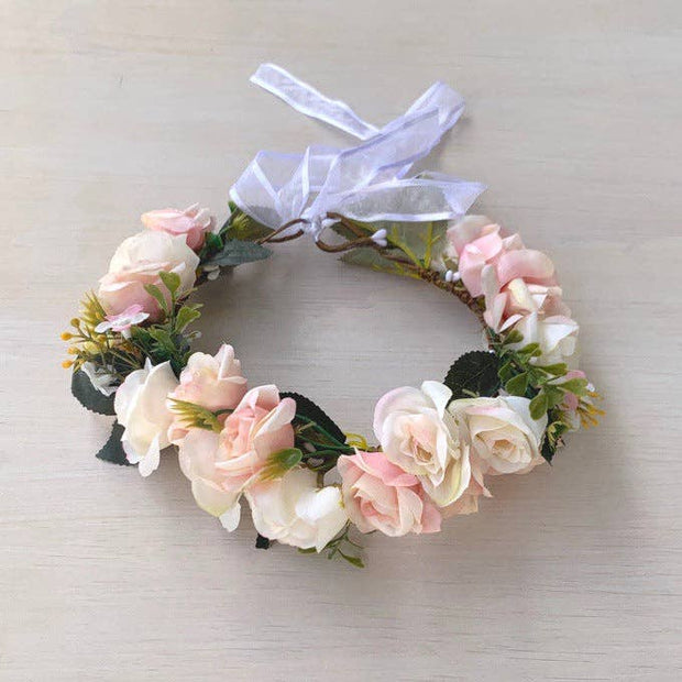 A Little Lacey Macie Girls Soft Pink Flower Crown