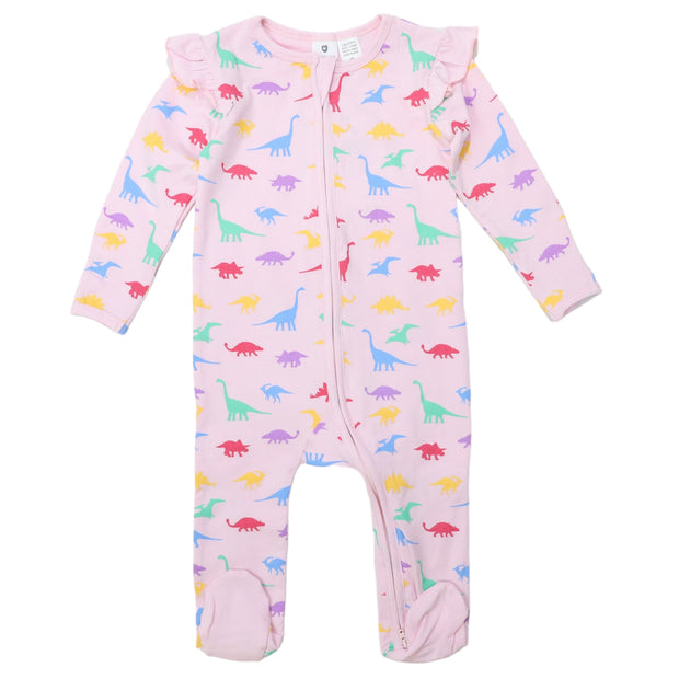 Korango Australia Dinosaur Print Onesie - Pink