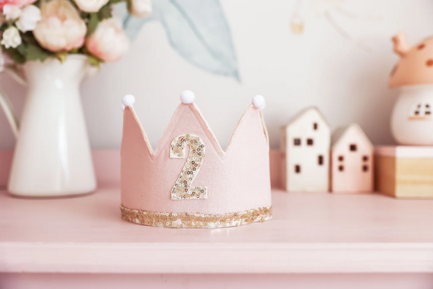 Alimrose Birthday Crown -  Pink - 2nd Birthday