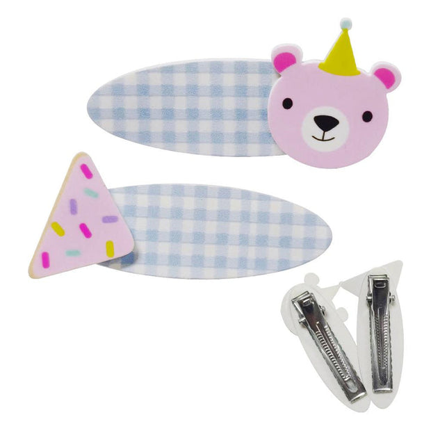 Lauren Hinkley Australia Hair Clips - Tea Party Fairy Bread Bear Hair Clips