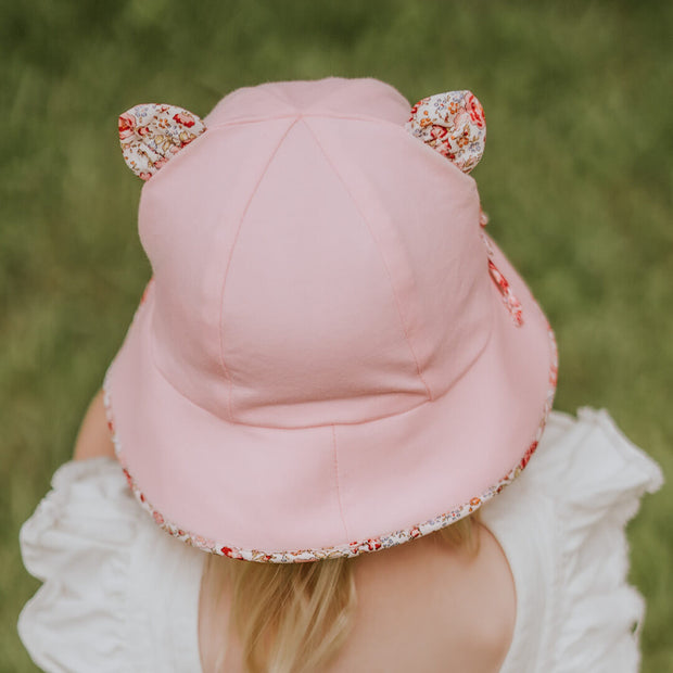Bedhead Hats Toddler Bucket Hat - Paisley Trimmed Kitty  - Blush