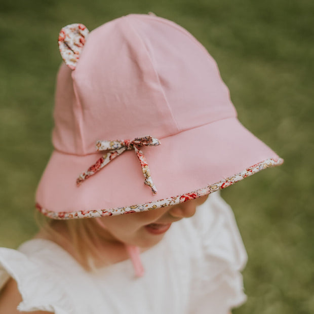 Bedhead Hats Toddler Bucket Hat - Paisley Trimmed Kitty  - Blush