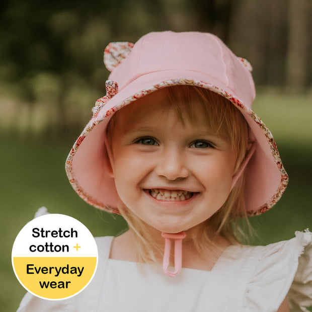 Bedhead Hats Toddler Bucket Hat - Paisley Trimmed Kitty  - Blush