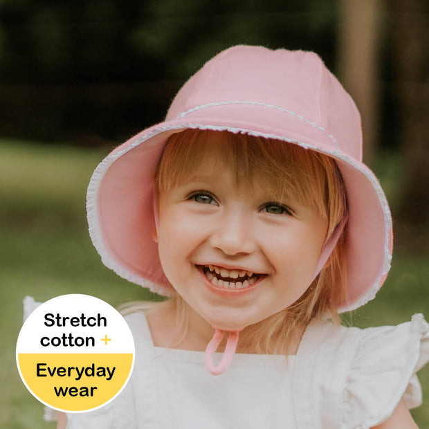 Bedhead Toddler Bucket Hat Ruffle Trim - Blush