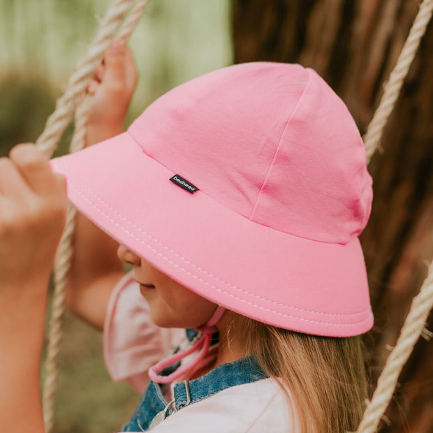 Bedhead  Ponytail Bucket Hat with Strap - Baby Pink
