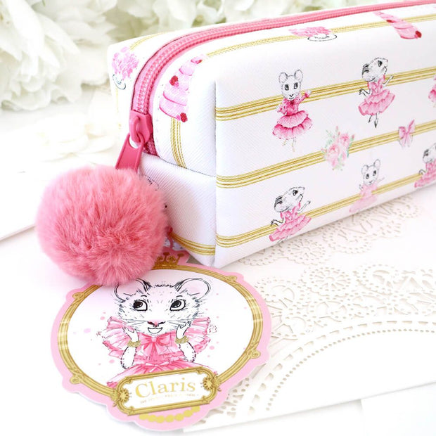 Claris the Chicest Mouse in Paris – Pencil Case with Pom Pom