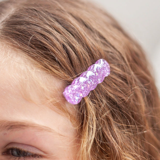Lauren Hinkley Australia Hair Clips - Purple Sparkle Glitter