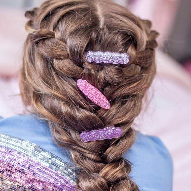 Lauren Hinkley Australia Hair Clips - Purple Sparkle Glitter