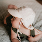 Bedhead 'Roamer' Baby Reversible Teddy Flap Sun Hat - Maize/Flax