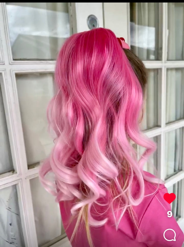 Glitter Girl Unicorn Ponytail - Pink