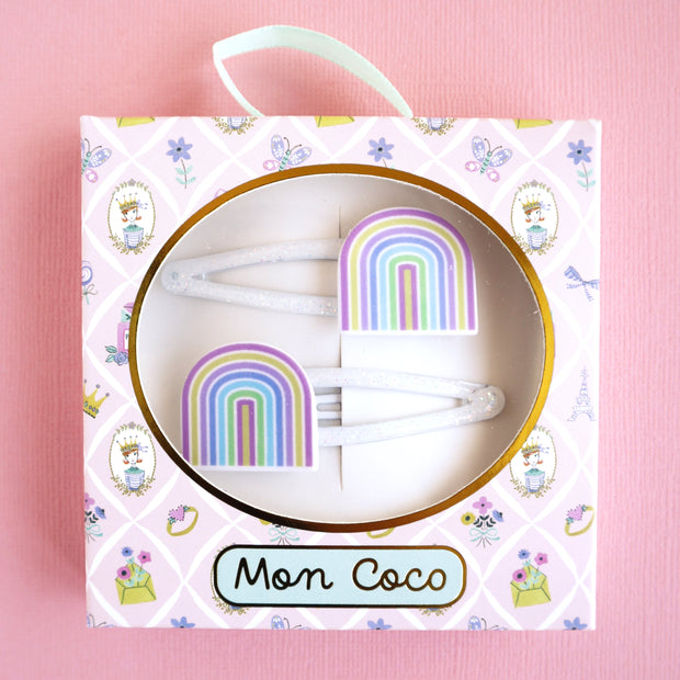 Lauren Hinkley - Mon Coco - Rainbow Hair Clips