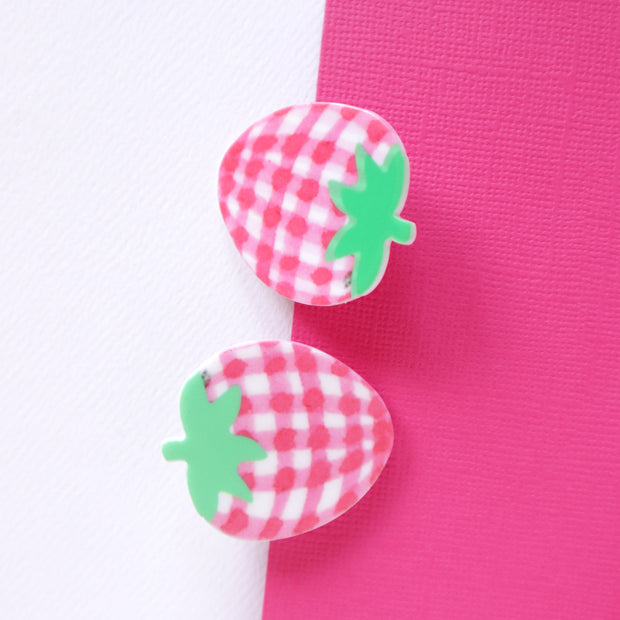 Lauren Hinkley Australia Hair Clips - Tea Party Red Strawberry Hair Clips