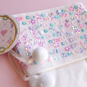 Lauren Hinkley Enchanted Christmas Sequin Stocking - White