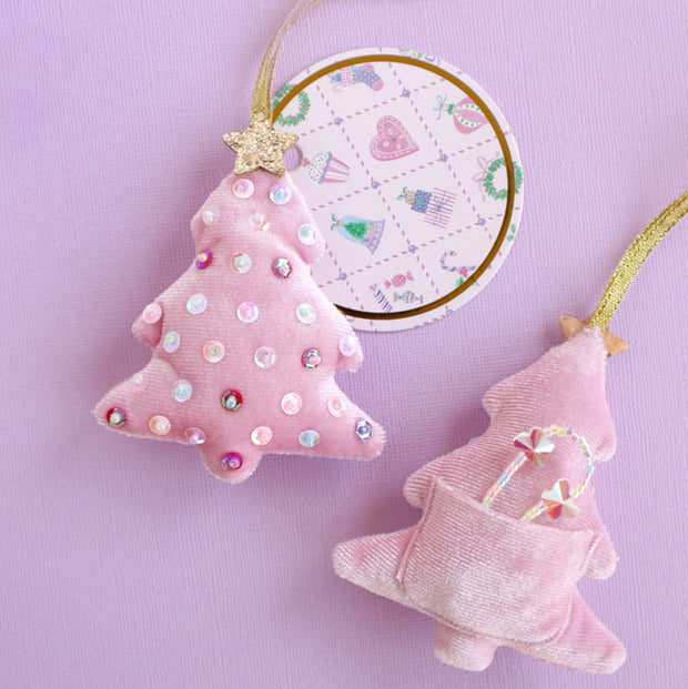 Lauren Hinkley Pink Sequin Christmas Tree Decoration