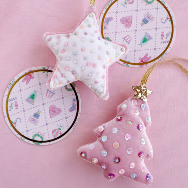 Lauren Hinkley Pink Sequin Christmas Tree Decoration