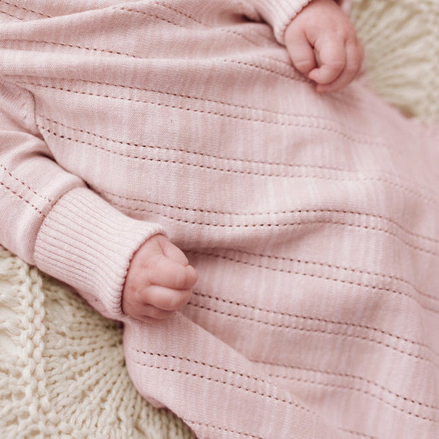 Jujo Baby Line Pointelle Shwrap -  Pink