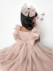 A Little Lacey Lotus Dusty Pink Ruffle Dress