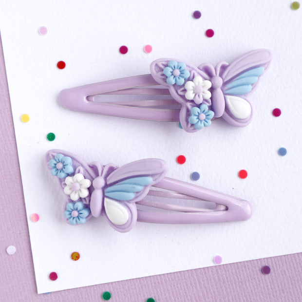 Lauren Hinkley / Mon Coco / Hair Clips - Lavender Butterfly