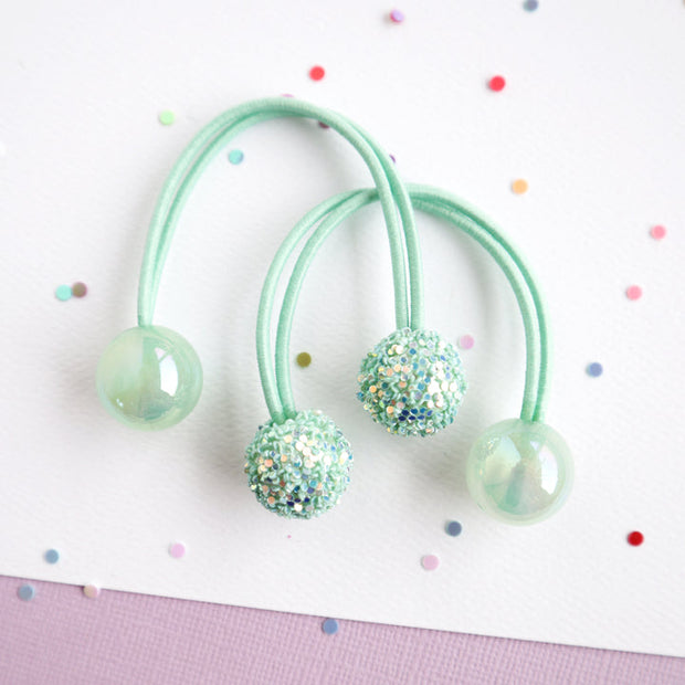 Lauren Hinkley - Mon Coco - Sparkle Gem Hair Bobbles - Mint