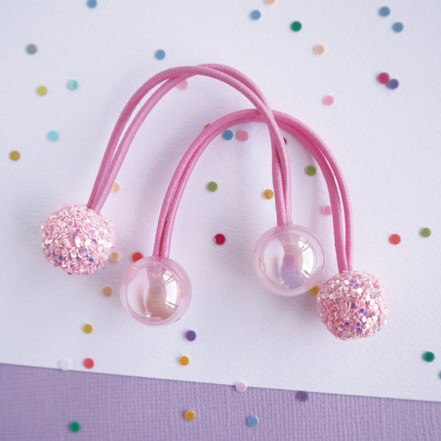 Lauren Hinkley - Mon Coco - Sparkle Gem Hair Bobbles - Pink