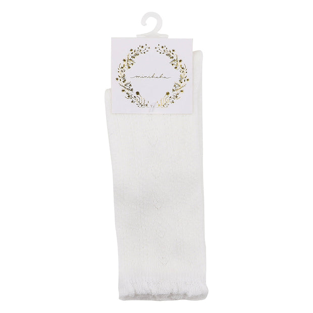 Minihaha Cloud Pointelle Knee Highs Socks