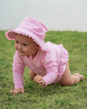 Minihaha Pale Pink Swim Hat with Quick Release Neck Tie