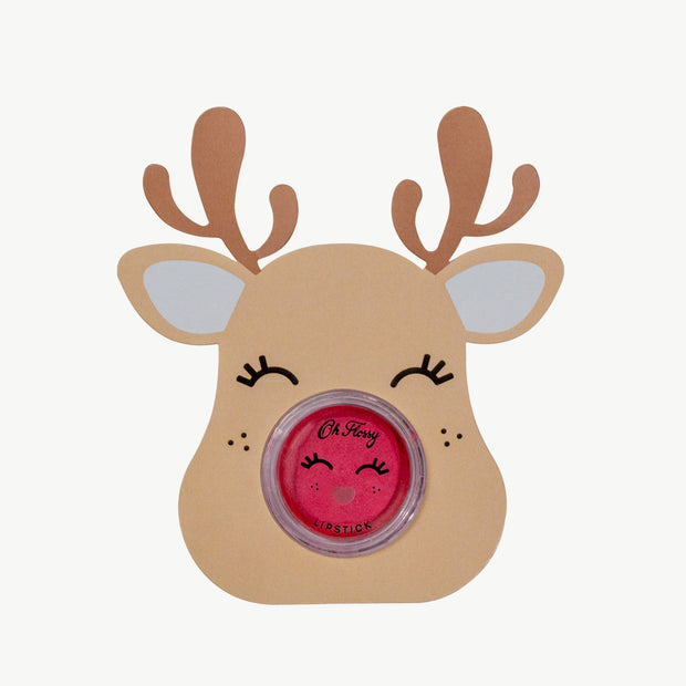 Oh Flossy Lipstick Stocking Stuffer - Rudolph Blue Ears