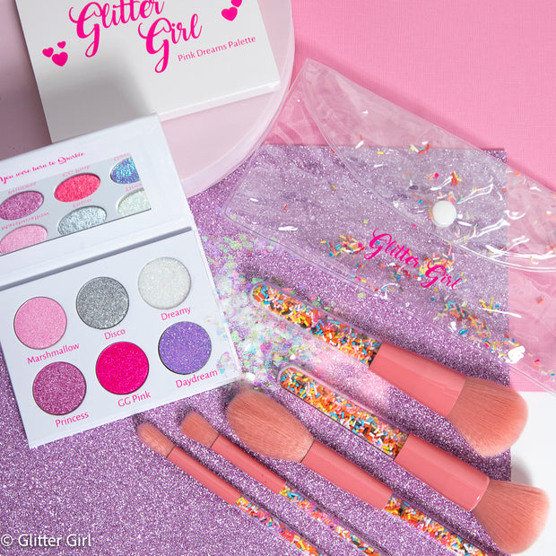 Glitter Girl The Original Unicorn Sprinkle Makeup Brush Set