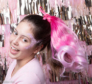 Glitter Girl Unicorn Ponytail - Pink