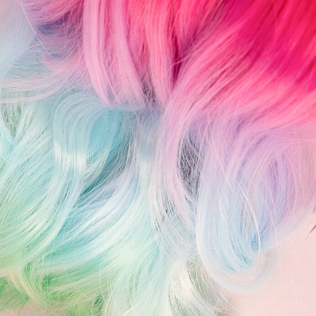 Glitter Girl Unicorn Ponytail - Rainbow