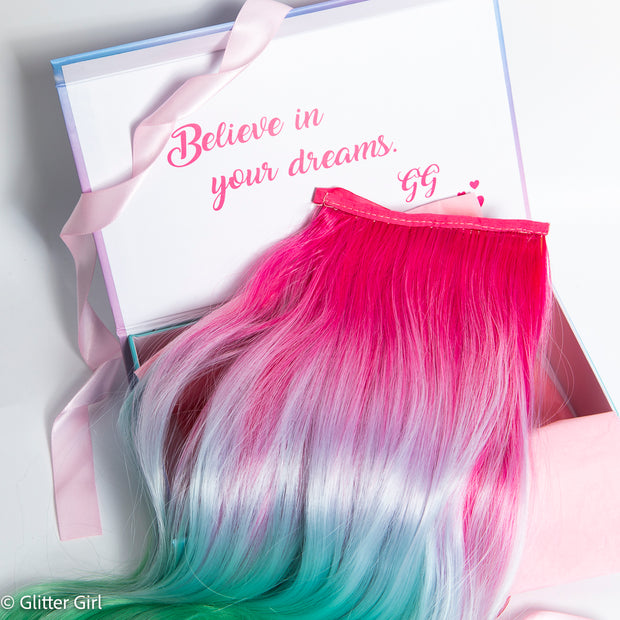 Glitter Girl Unicorn Ponytail - Rainbow