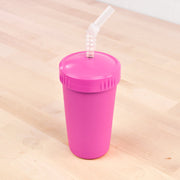 Re-Play Straw Cup with Reusable Straw -Bright Pink