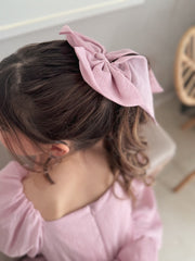 A Little Lacey Dusty Pink Elegance Sailor Bow