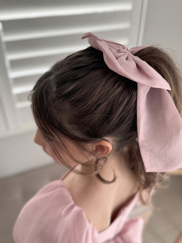 A Little Lacey Dusty Pink Elegance Sailor Bow