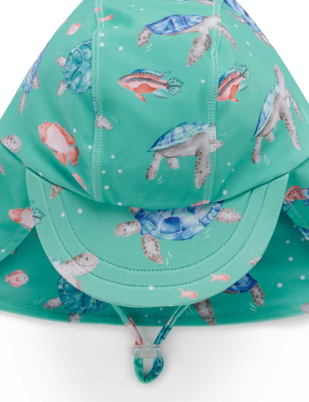 Purebaby Legionnaires Sun Hat Sea Turtles