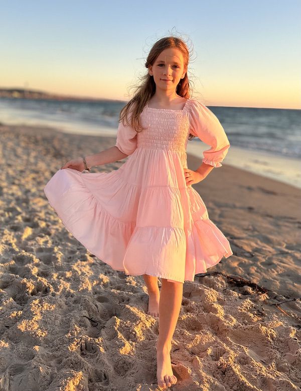 A Little Lacey Willa Girls Peach Dress – Bumblebeez Kidz Boutique
