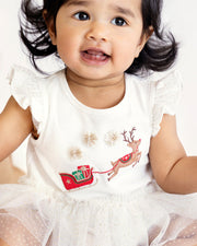 Bébé by Minihaha Festive Reindeer Tutu Bodysuit