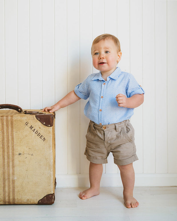 Bébé by Minihaha – Stone Roman Pocket Shorts