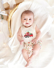 Bébé by Minihaha Festive Train Singletsuit & Shorts Set