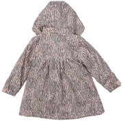 Korango Girls Tiger Stripes Raincoat (Dusty Pink)