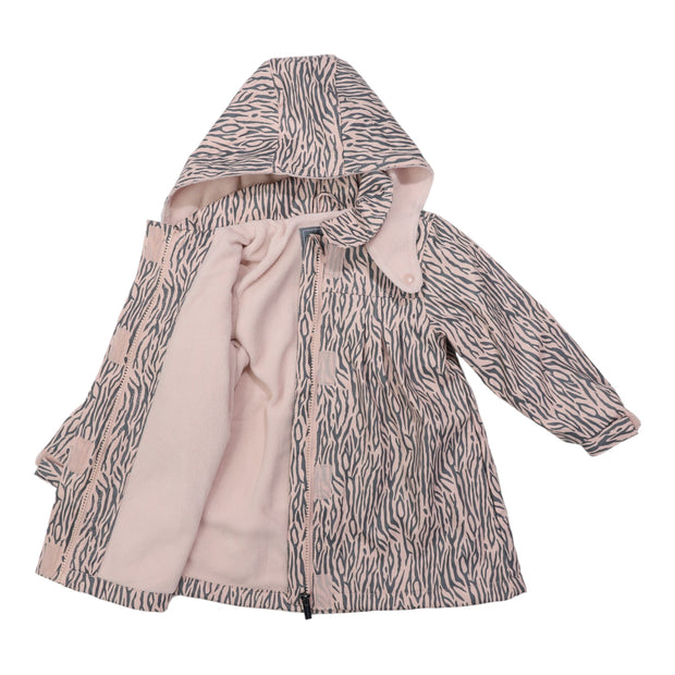 Korango Girls Tiger Stripes Raincoat (Dusty Pink)