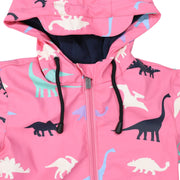 Korango Austalia Dinosaur Colour Change Rain suit - Hot Pink