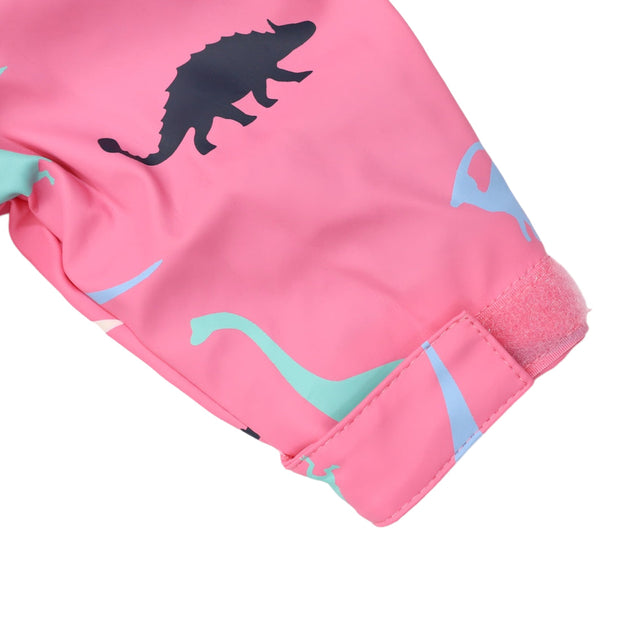 Korango Austalia Dinosaur Colour Change Rain suit - Hot Pink