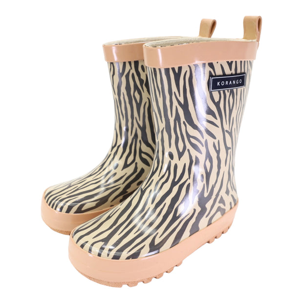 Korango Girls Tiger Stripes Gumboot (Dusty Pink)