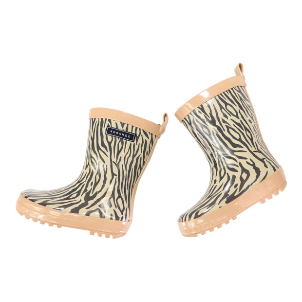 Korango Girls Tiger Stripes Gumboot (Dusty Pink)